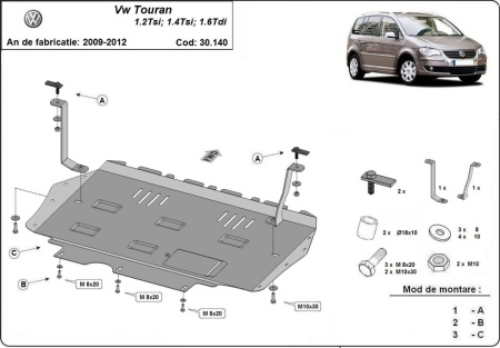 Scut motor Volkswagen Touran 2010 - 2015 - Img 3