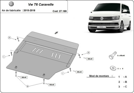 Scut motor Volkswagen Transporter Caravelle T6 2015 - 2018 - Img 3