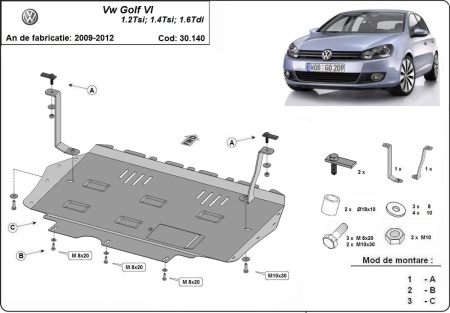 Scut motor VW Golf 6 2010 - 2012 - Img 3