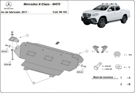 Scut Radiator Mercedes X-Class 2017 - 2020 - Img 3