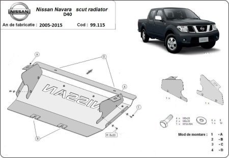 Scut radiator Nissan Navara 2005 - 2015 - Img 3