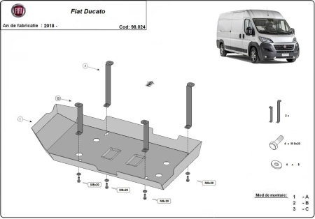Scut rezervor AdBlue Fiat Ducato 2018 - 2026 - Img 3