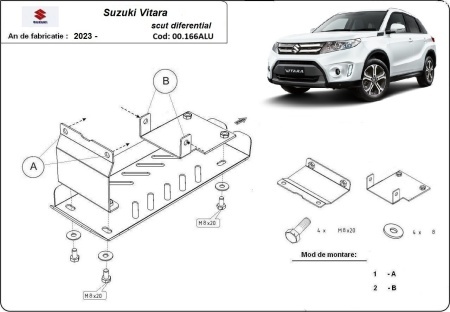 Set de scuturi din aluminiu Suzuki Vitara 2023 - 2026 - Img 4