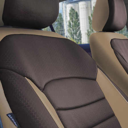 Set huse scaun material textil Urban gri cu bej - Img 4