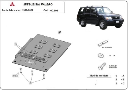 Scut cutie de viteză Mitsubishi Pajero 3 (V60, V70) 1999 - 2007 - Img 3