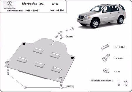 Scut diferențial spate Mercedes ML W163 1998 - 2005 - Img 3