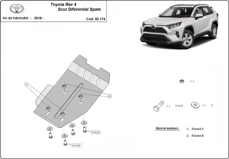 Scut diferențial spate Toyota RAV 4 2018 - 2026 - Img 3