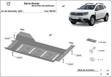Scut filtru particule Dacia Duster 2021 - 2024 - Img 3