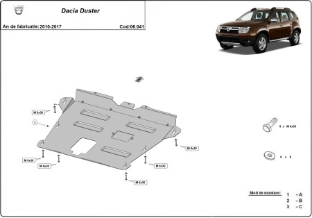 Scut motor Dacia Duster 2010 - 2017 - Img 3