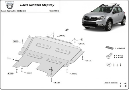 Scut motor Dacia Sandero Stepway 2012 - 2020 - Img 3