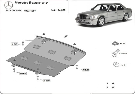 Scut motor Mercedes E-Class W124 1993 - 1997 - Img 3