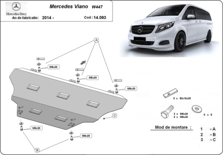 Scut motor Mercedes Viano W447, 4x2, 1.6 D 2014 - 2026 - Img 3