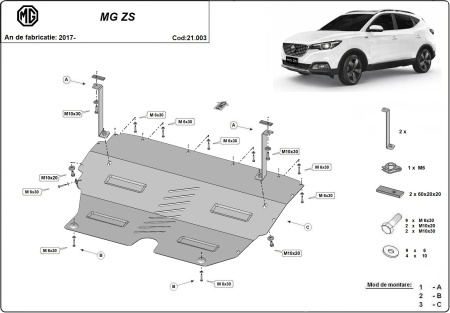 Scut motor MG ZS 2017 - 2024 - Img 3