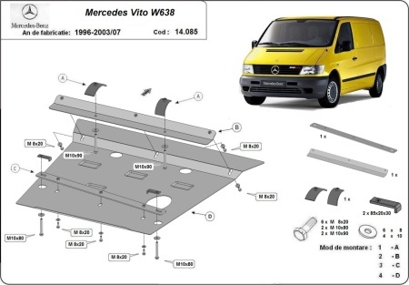 Scut motor și cutie de viteză Mercedes Vito 1996 - 2003 - Img 3
