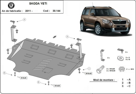 Scut motor Skoda Yeti 2011 - 2017 - Img 3