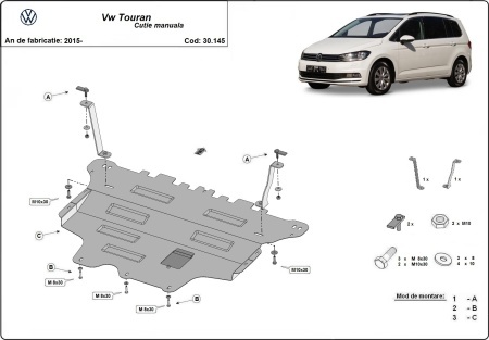 Scut motor Volkswagen Touran - cutie de viteză manuală 2015 - 2026 - Img 3
