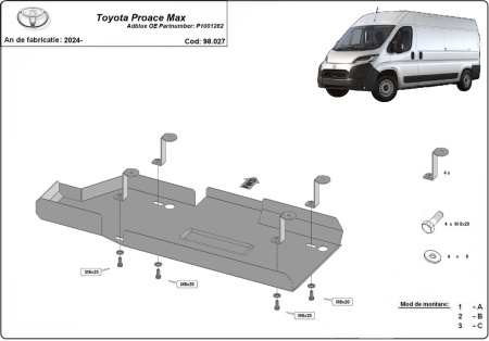 Scut rezervor AdBlue Toyota Proace Max - P1001282 2024 - 2026 - Img 3