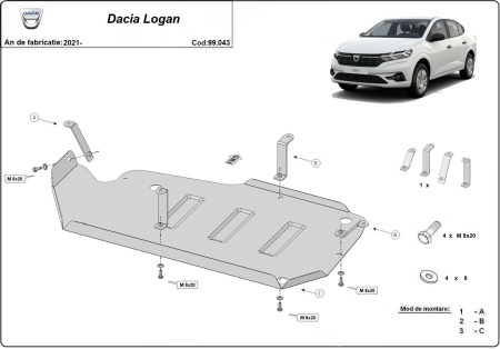 Scut rezervor Dacia Logan 2021 - 2026 - Img 3