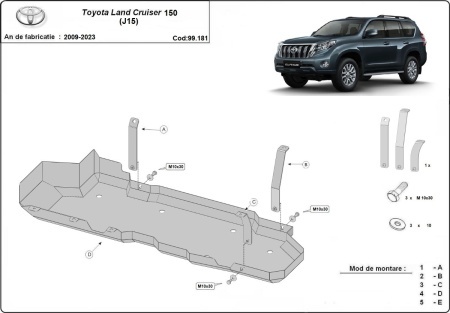 Scut rezervor Toyota Land Cruiser J150 2009 - 2023 - Img 3