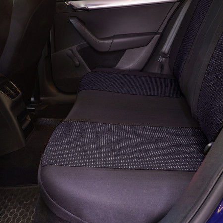 Set huse scaun material textil Racing negru cu rosu - Img 3