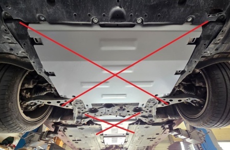 Scut antifurt din aluminiu pentru catalizator Toyota C-HR 2016 - 2023 - Img 8