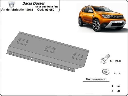 Scut bară față Dacia Duster 2018 - 2024 - Img 3