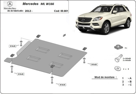 Scut cutie de viteză Mercedes ML W166 2011 - 2019 - Img 3