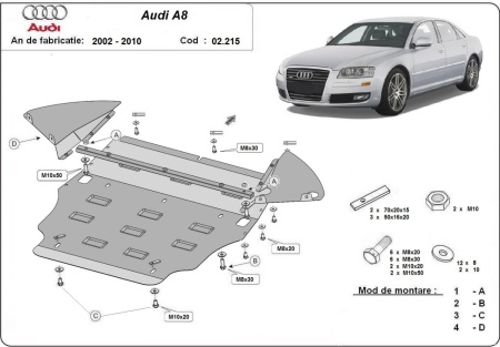 Scut motor Audi A8 2002 - 2010 - Img 3