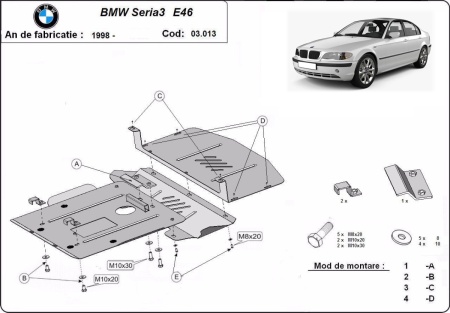 Scut motor BMW Seria 3 E46 - Benzină 1998 - 2004 - Img 3