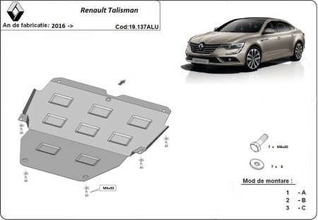Scut motor din aluminiu Renault Talisman 2016 - 2026 - Img 3