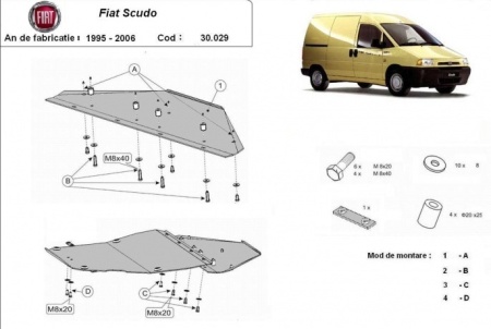 Scut motor Fiat Scudo 1995 - 2006 - Img 3