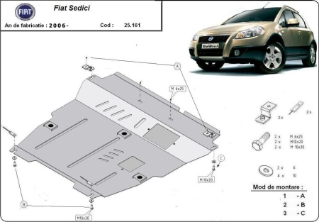 Scut motor Fiat Sedici 2005 - 2014 - Img 3