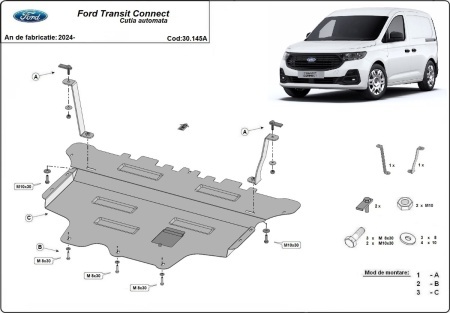 Scut motor Ford Transit Connect- cutie de viteză automată 2024 - 2026 - Img 3