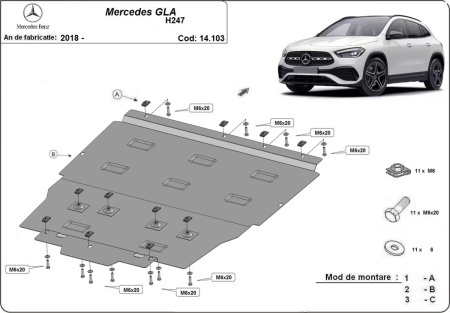 Scut motor Mercedes GLA H247 2018 - 2026 - Img 3