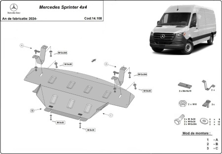 Scut motor Mercedes Sprinter 4x4 2024 - 2026 - Img 3