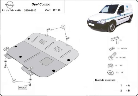 Scut motor Opel Combo 2000 - 2010 - Img 3