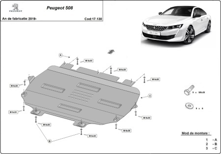 Scut motor Peugeot 508 2019 - 2026 - Img 3