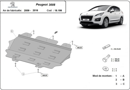 Scut motor și cutie de viteză Peugeot 3008 2009 - 2016 - Img 3