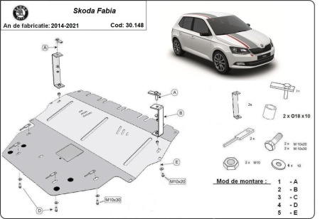 Scut motor Skoda Fabia 3 - Diesel 2015 - 2021 - Img 3