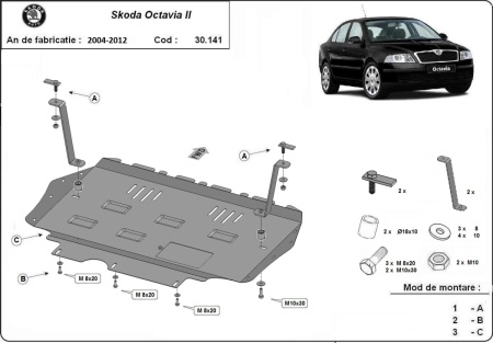 Scut motor Skoda Octavia 2 2004 - 2012 - Img 3