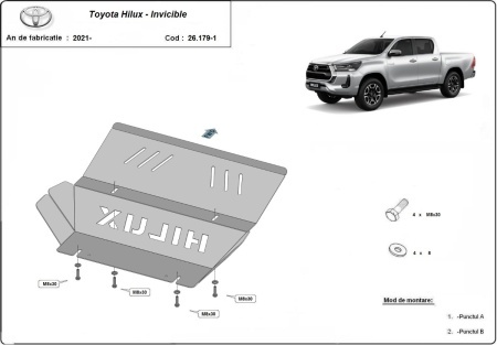 Scut radiator metalic Toyota Hilux Invincible 2021 - 2026 - Img 2