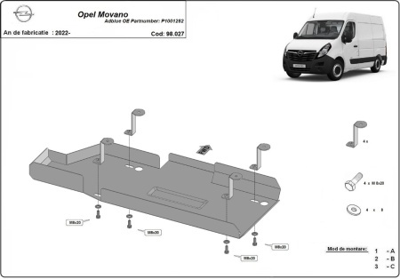Scut rezervor AdBlue Opel Movano 2022 - 2026 - Img 3