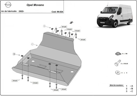 Scut rezervor Opel Movano 2022 - 2026 - Img 3