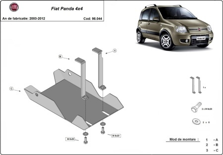 Scut diferenţial spate Fiat Panda 4x4 2003 - 2012 - Img 3