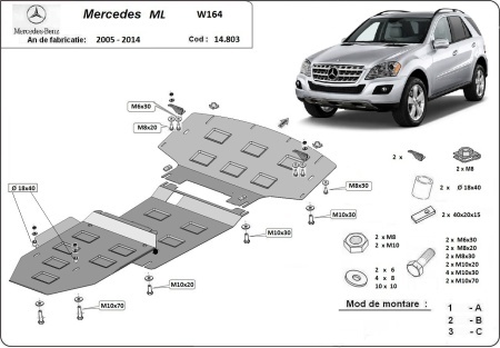 Scut Motor Mercedes ML W164 2005 - 2011 - Img 3