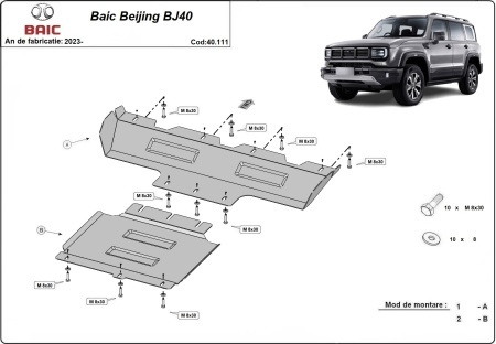 Scut motor metalic Baic Beijing BJ40 2023 - 2026 - Img 3