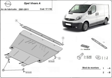 Scut motor Opel Vivaro 2001 - 2014 - Img 3