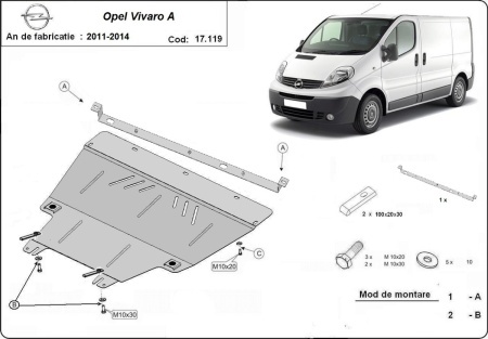 Scut motor Opel Vivaro (2011-2014) 2011 - 2014 - Img 3