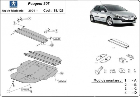Scut motor Peugeot 307 2001 - 2008 - Img 3