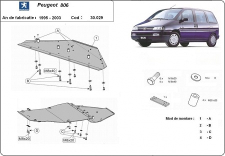 Scut motor Peugeot 806 1995 - 2003 - Img 3